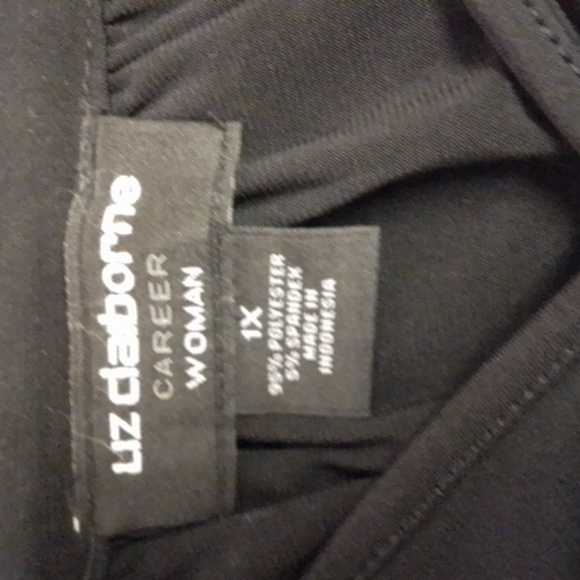 Liz Claiborne Career Woman NWT black dressy top, 1X - Picture 7 of 10